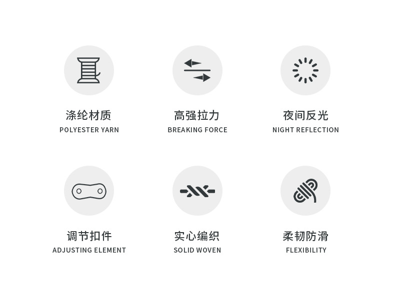 柯曼户外露营加强耐磨涤纶4mm帐篷绳反光营地绳天幕固定防风绳详情3
