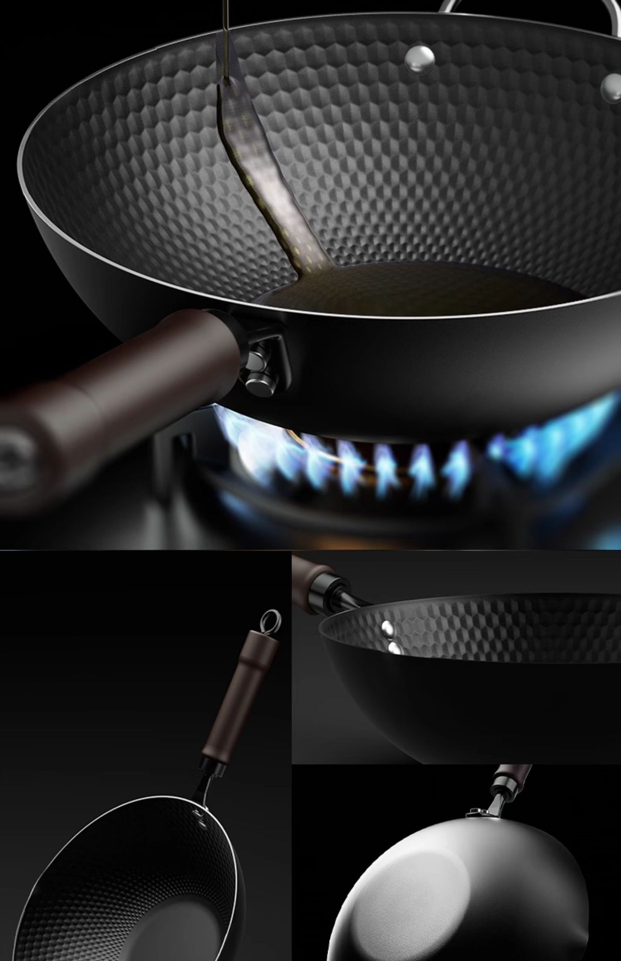 2025炒锅新款已开锅铁锅炒菜锅家用不粘锅无涂层电磁炉燃气灶适用详情9