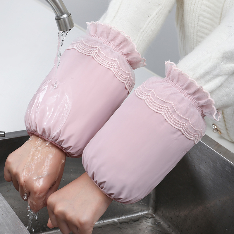 厨房防水袖套女款羽绒服防脏秋冬成人学生护袖耐脏家务办工袖套详情2