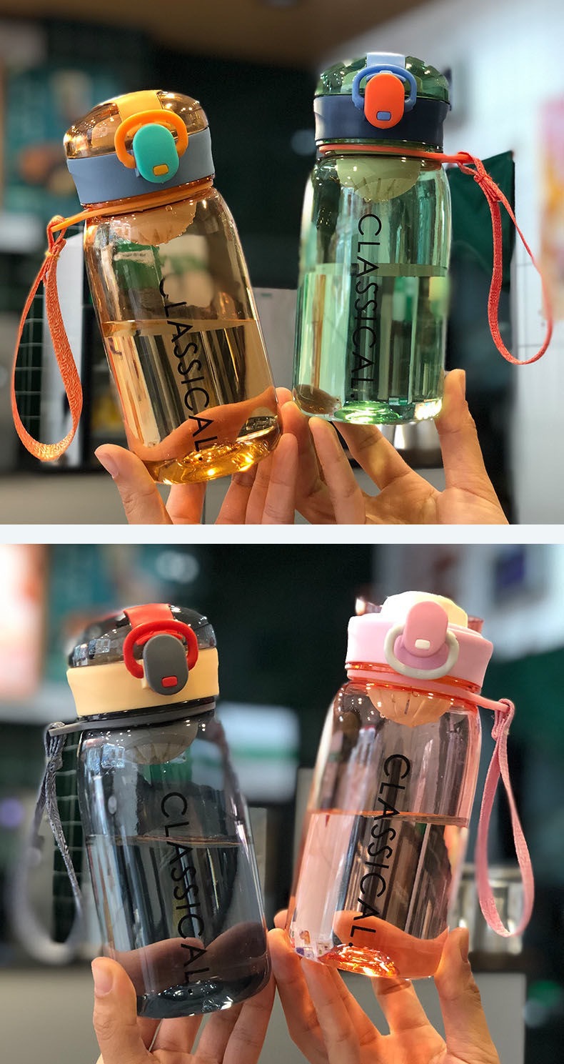 高颜值塑料水杯日本随行杯塑料茶漏水杯ins风简约随手杯详情22