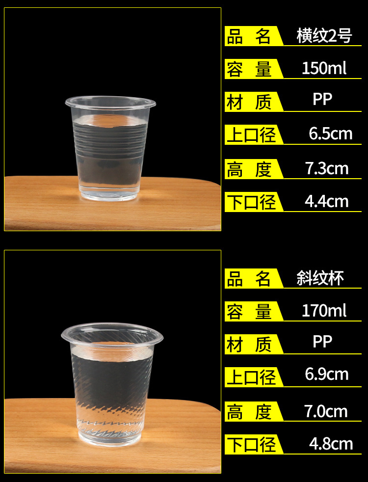 一次性杯子塑料杯1000只装透明商用茶杯整箱家用大号加厚小号水杯详情7