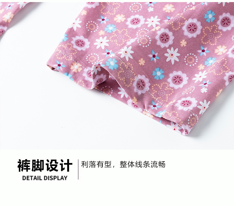 中老年人纯棉开衫睡衣女夏季奶奶妈妈全棉短袖七分裤居家两件套装详情27