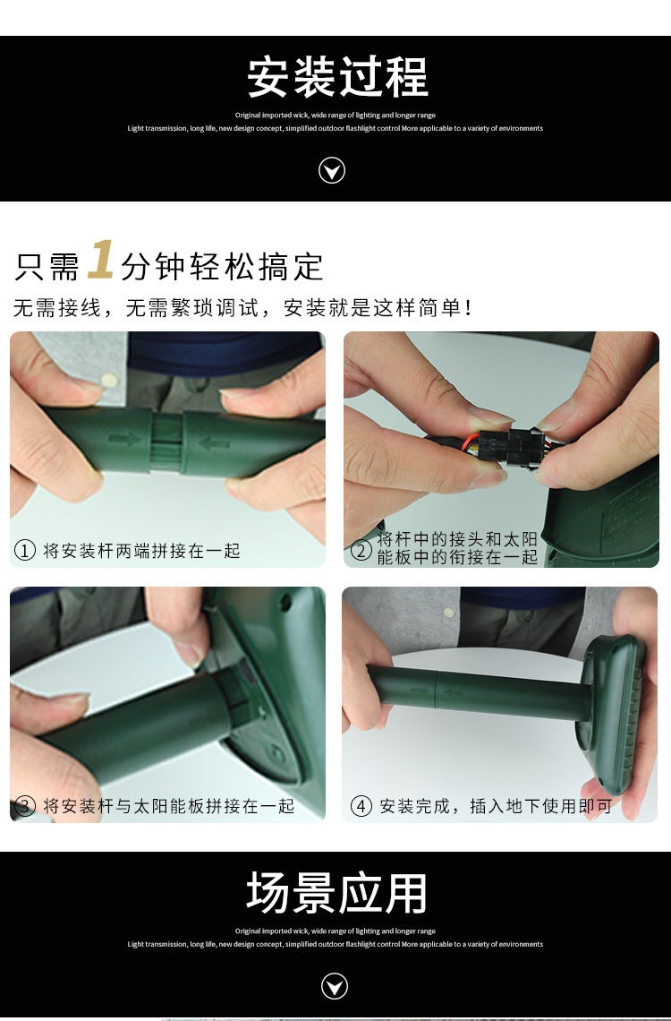 JP11超声波驱鼠器 太阳能驱蛇器 USB充电插地式动物驱赶器详情10