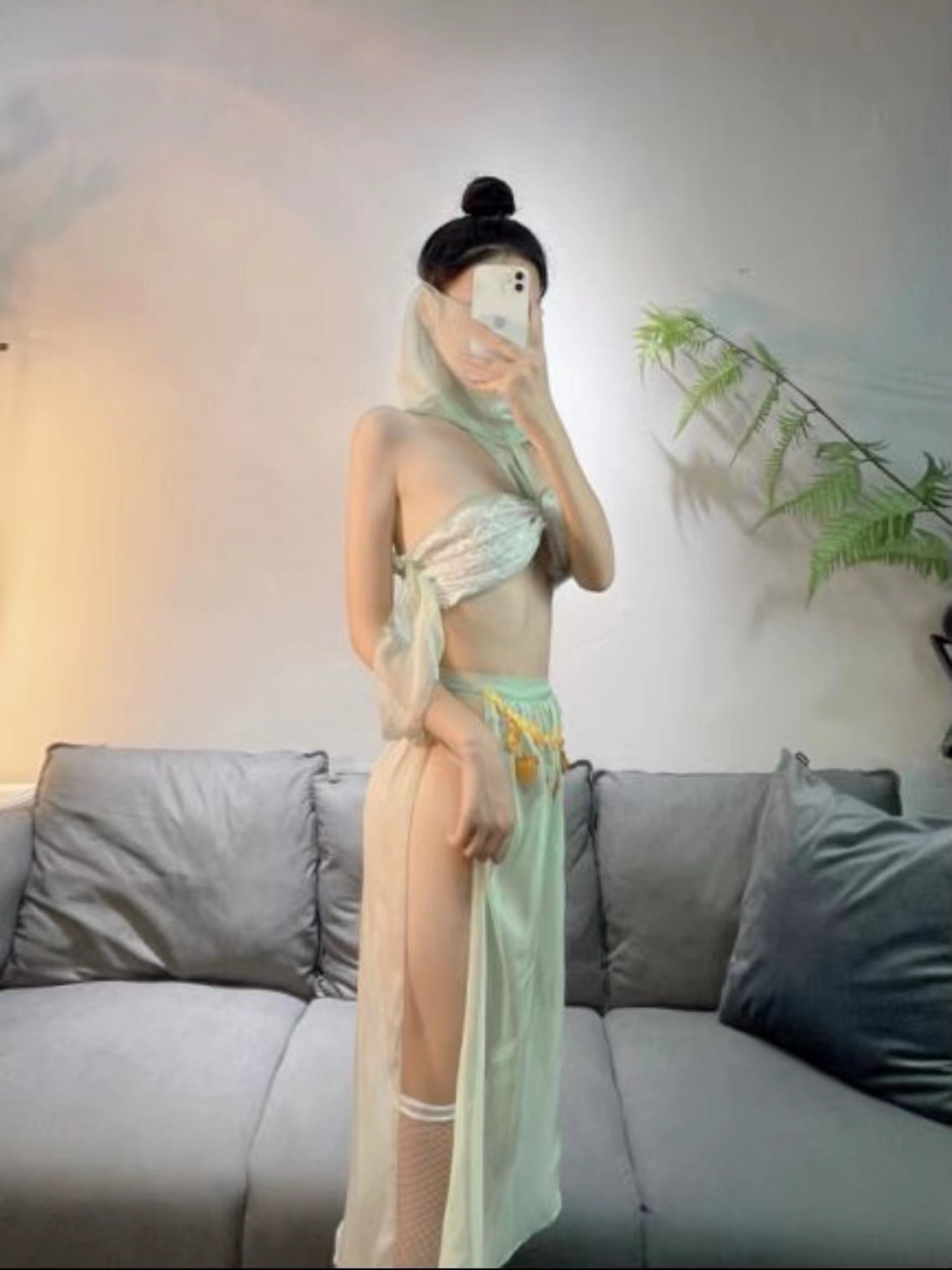 国潮古风抹胸汉服情趣内衣纯欲风飞天凤女cosplay睡衣女性感制服详情8