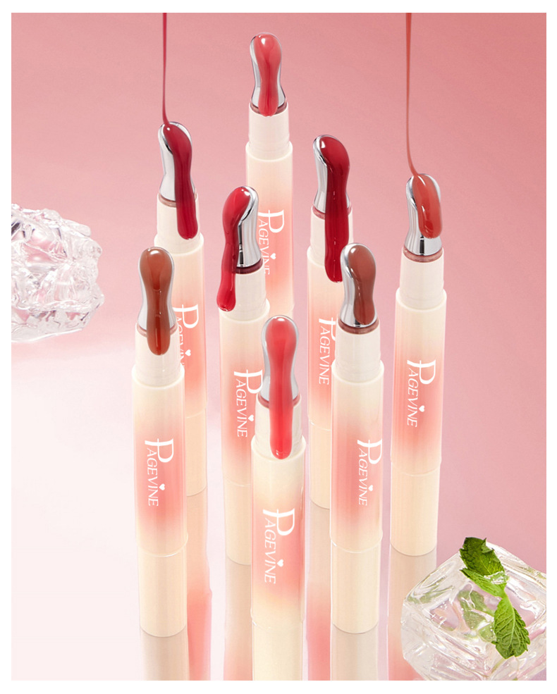 跨境彩妆PAGE VINE水光口红唇釉不掉色保湿滋润润唇唇彩外贸专供详情4