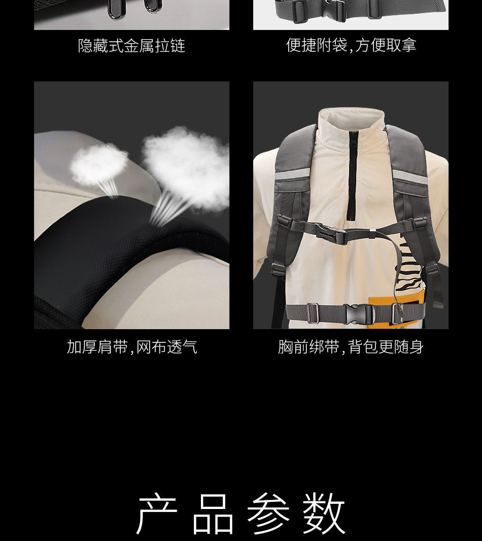 跨境新款钢铁侠背包机车发光LED防水摩托车骑行头盔包全盔双肩包详情15