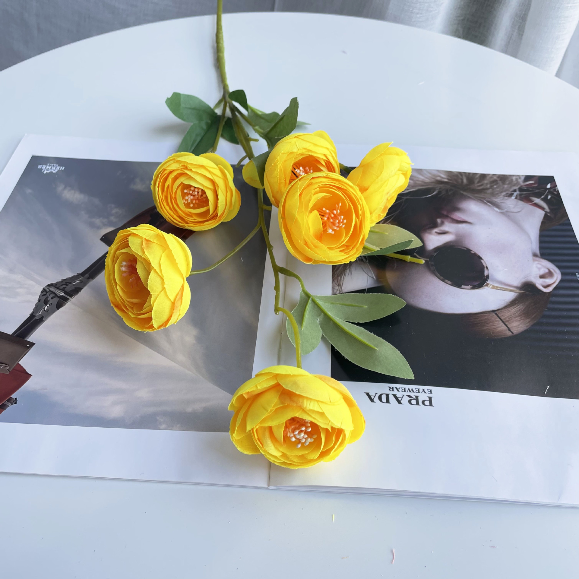 7-head exquisite tea rose peony artificial flowers wholesale wedding set decoration flowers, wedding hall prop flowers pic 13