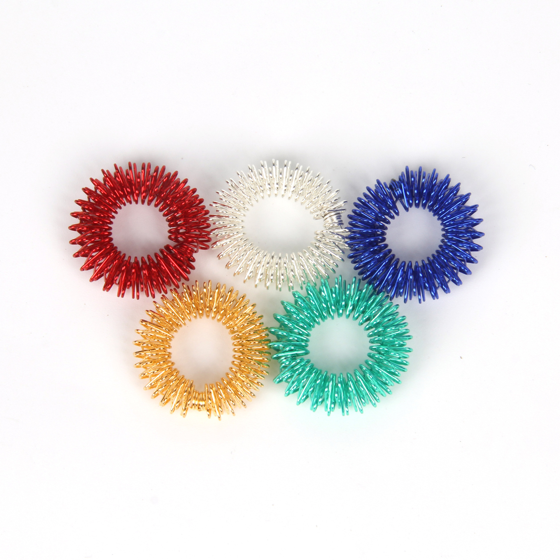 弹簧解压手指按摩环 手指按摩器 多色迷你弹簧指环按摩圈减压玩具详情5