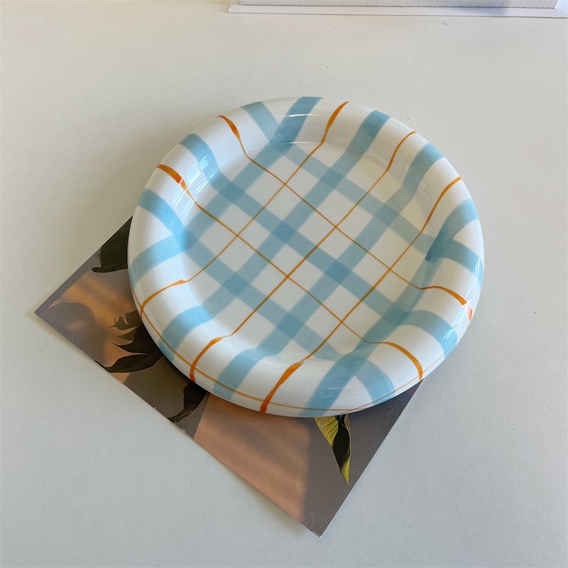 Internet-famous dudu plate, ceramic plate, home high-end dining plate, Ins-style cake and dessert plate, afternoon tea Western dining plate pic 10