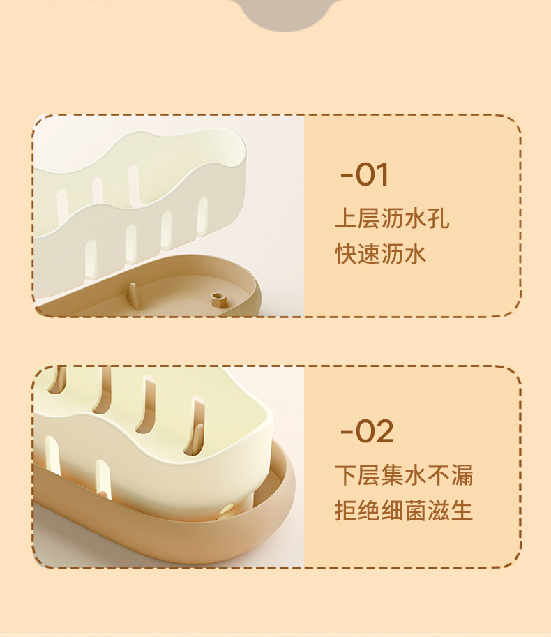 A travel sealed, lid-draining, creative toiletry soap box, portable, small soap box for business trips and travels pic 11