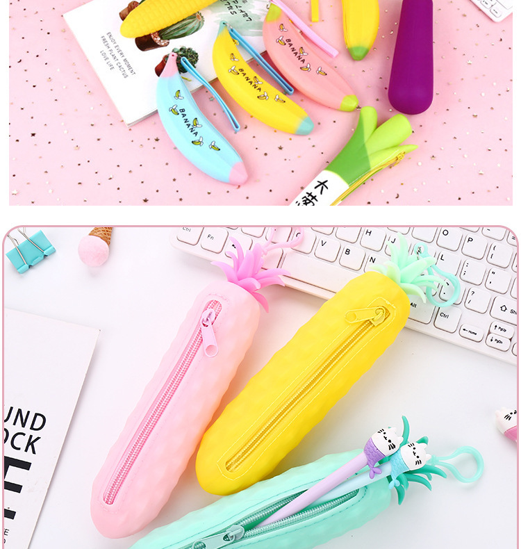 创意蔬菜水果硅胶笔袋学生大容量收纳袋文具袋儿童可爱铅笔袋批发详情15