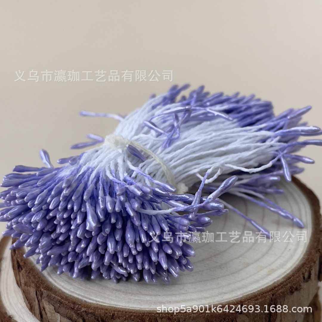 小尖头珠光花心花蕊DIY古风头饰配件手工花辅料仿真花苞装饰品详情1