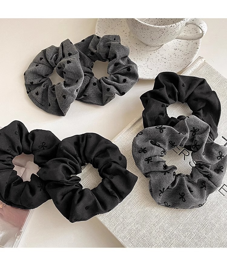 复古方形条纹大肠发圈女秋冬扎头发低马尾发绳高弹力耐用头绳皮筋详情18