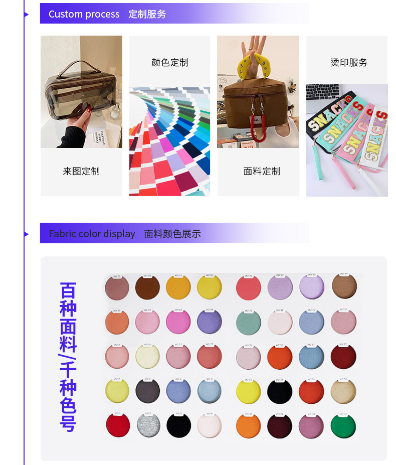 新款碎花化妆包大容量高级感化妆品收纳包便携旅行洗漱包手拿包详情37