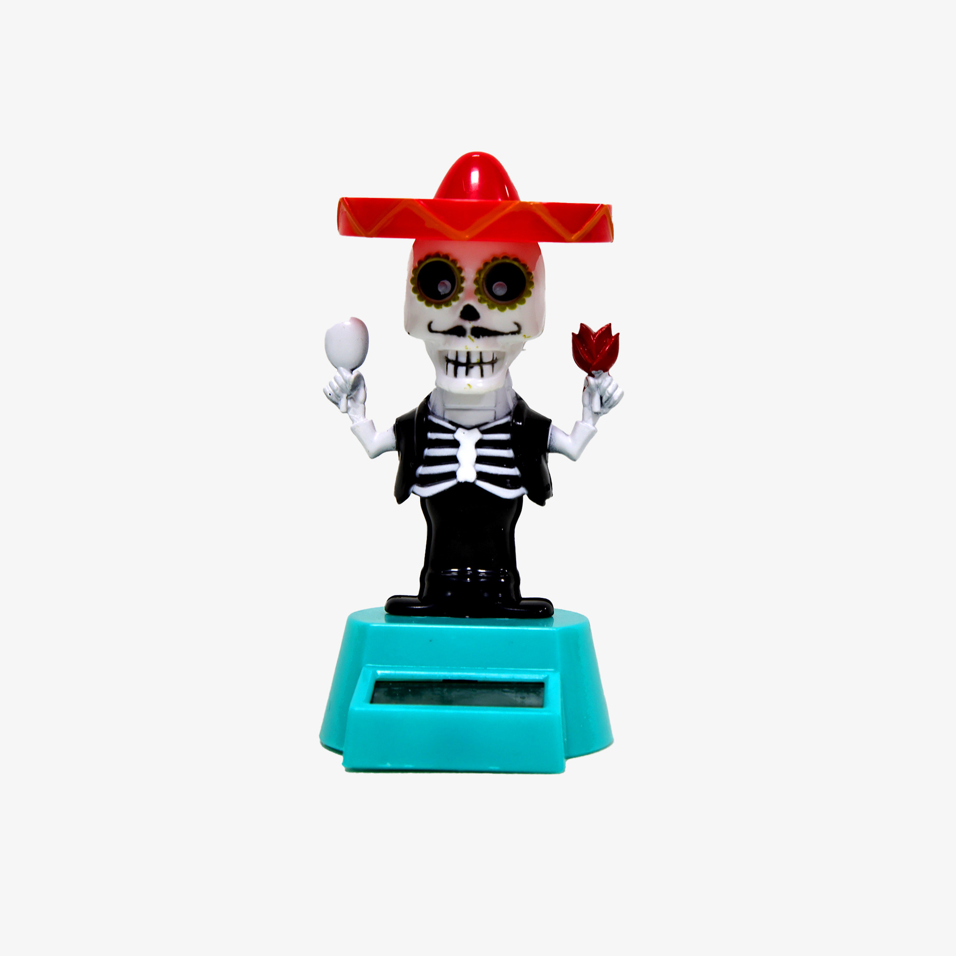 Cross-border best-selling solar-powered Halloween Skeleton Witch Ghost car automatic shaking head car interior ornaments are available for wholesale pic 15