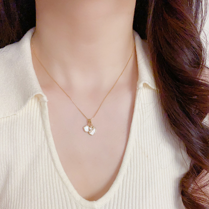 New Chinese-style fashionable shell gourd copper coin necklace, unique, light luxury, simple and versatile design sense, collarbone chain for women pic 9