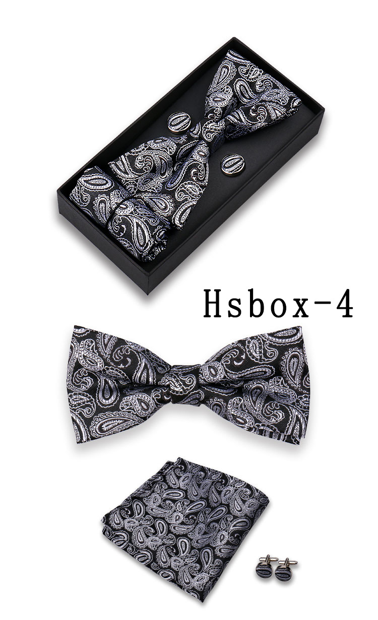 男士结婚礼服配饰套装红色领结口袋巾袖扣三件套现货男士领结领花西装配件详情6