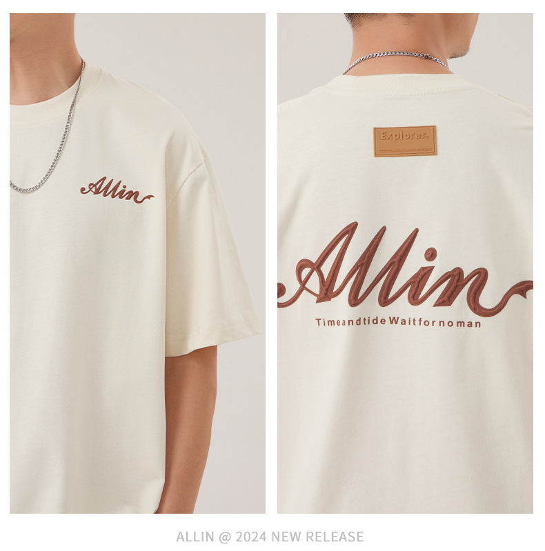 The 2025 summer new half-sleeved T-shirt for men is a trendy and versatile short-sleeved American retro printed loose round-neck T-shirt pic 66