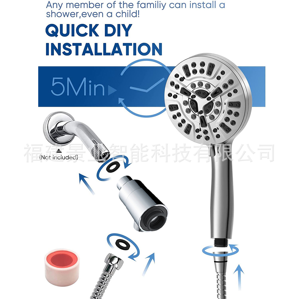 Cross-border American magnetic shower head set Aquamagnex10 functional spray gun handheld filter pressurized shower head pic 11