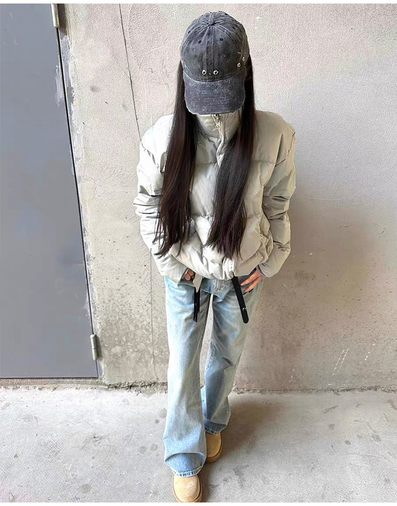 高货 冰蓝517风格水洗做旧猫须复古cleanfit直筒微喇男女牛仔长裤详情10