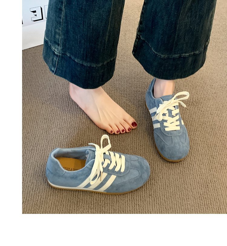 复古红色德训鞋女款小白鞋2025新款休闲板鞋运动厚底阿甘鞋详情28