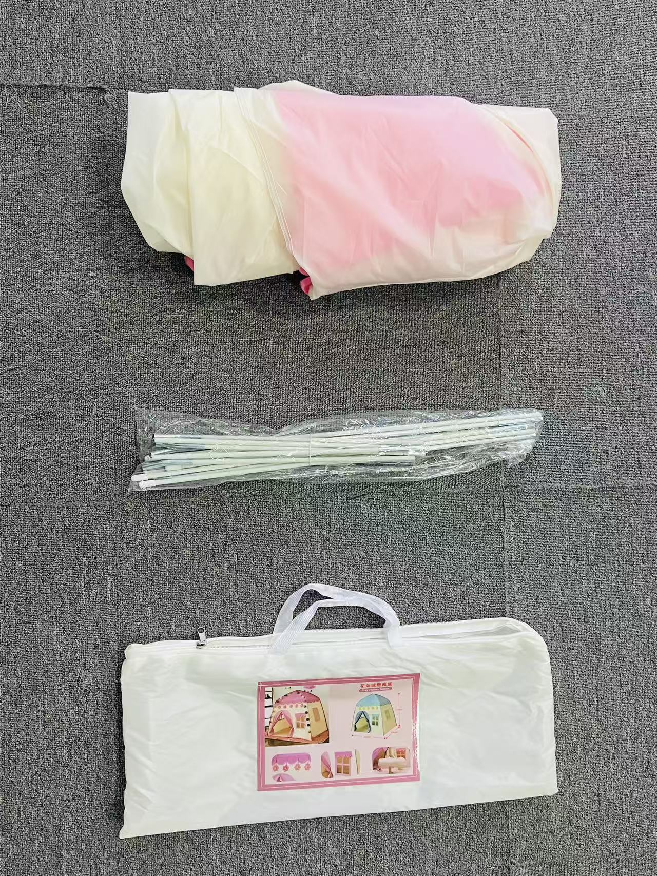 热卖公主城堡儿童室内过家家搭建帐篷小花房游游戏屋批发玩具收纳详情2