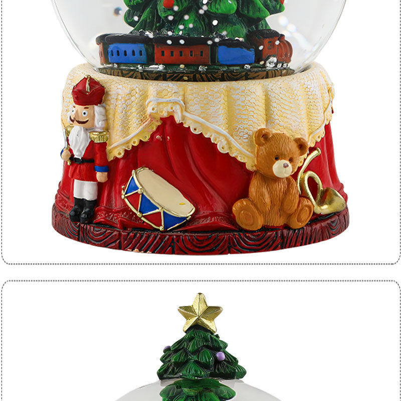 现货圣诞水晶球雪球静态摆件圣诞小屋雪花球桌面窗台节日装饰礼物详情6