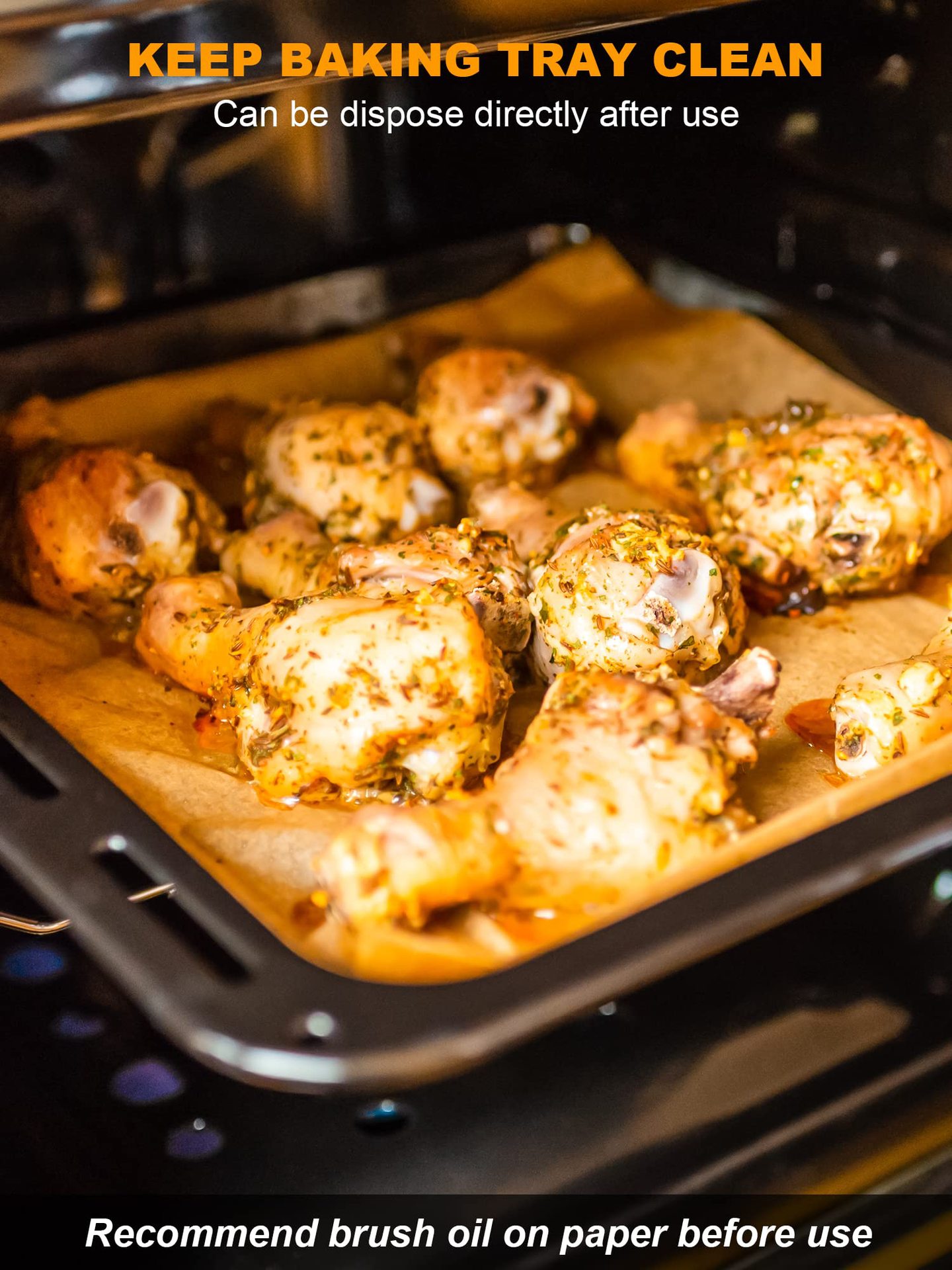 QT140/141硅油纸家用烘焙烤肉烧烤烤鱼耐高温防油吸油纸50PCS详情4