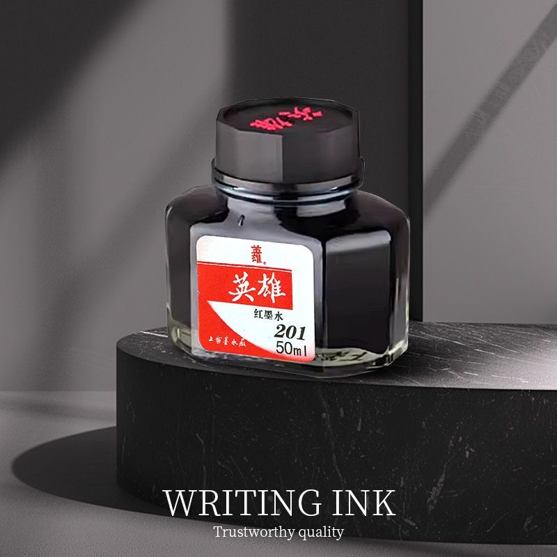 英雄钢笔墨水204黑色203纯蓝202蓝黑201红色学生办公用非碳素墨水详情9