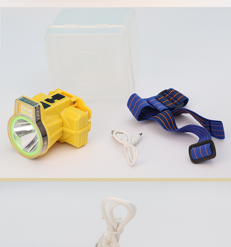 Smart display floodlight headlamp with 4000 lumens of strong light for outdoor camping lighting pic 3