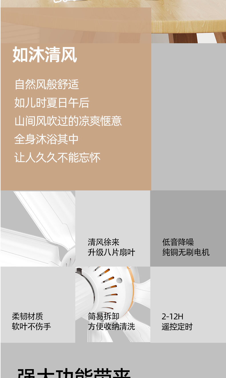 夹扇夏天电风扇学生宿舍小型家用大风力卧室床上小风扇迷你夹挂式详情2
