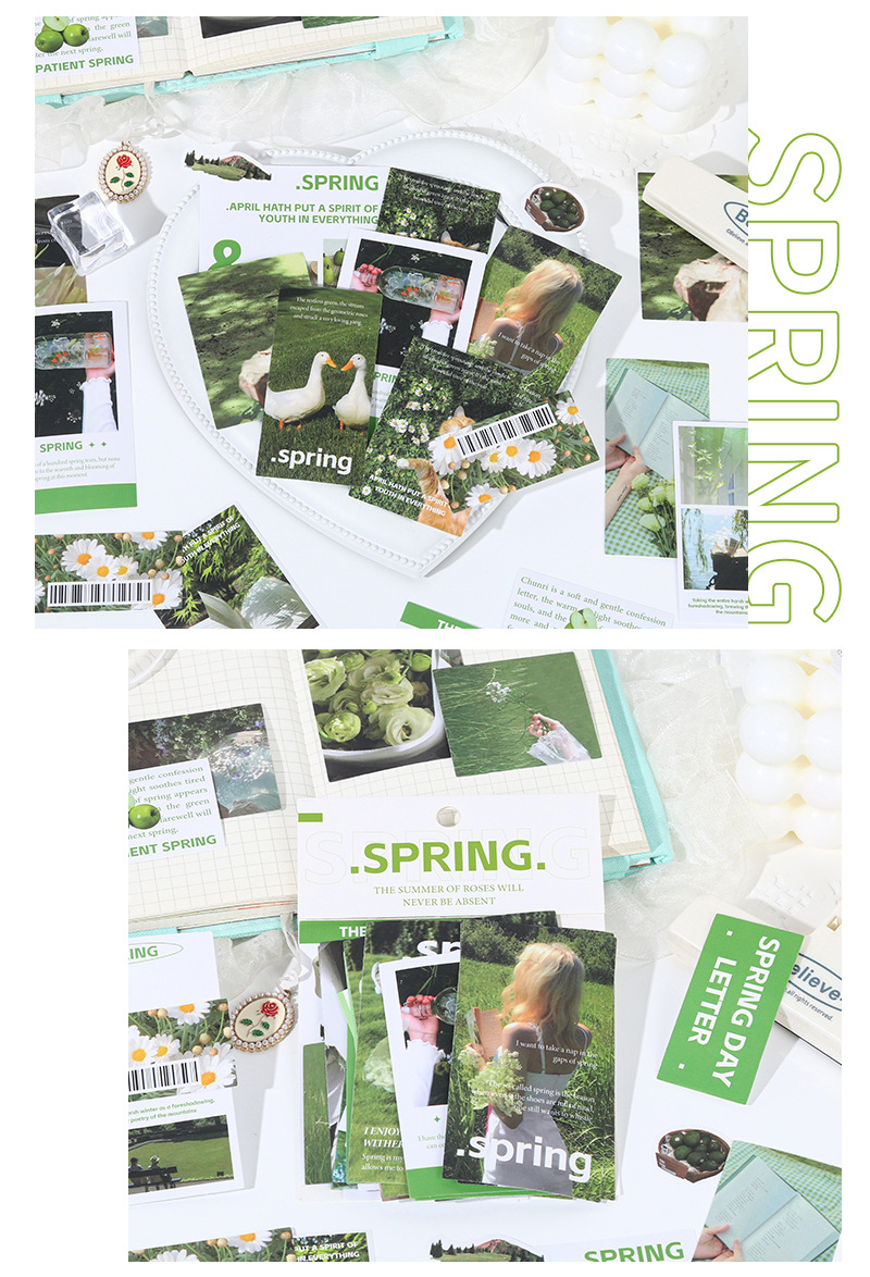 鑫奇新 50张四季予你贴纸包 春夏秋冬韩系浪漫装饰手账痛包素材包详情11