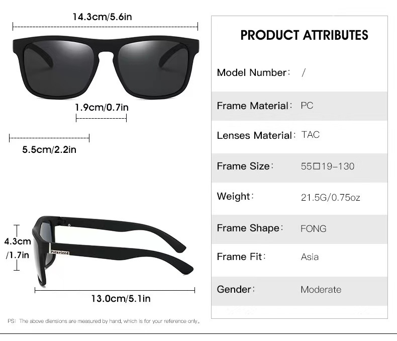 2024爆款偏光太阳镜墨镜抗UV400户外运动沙滩太阳镜男士驾驶眼镜详情3