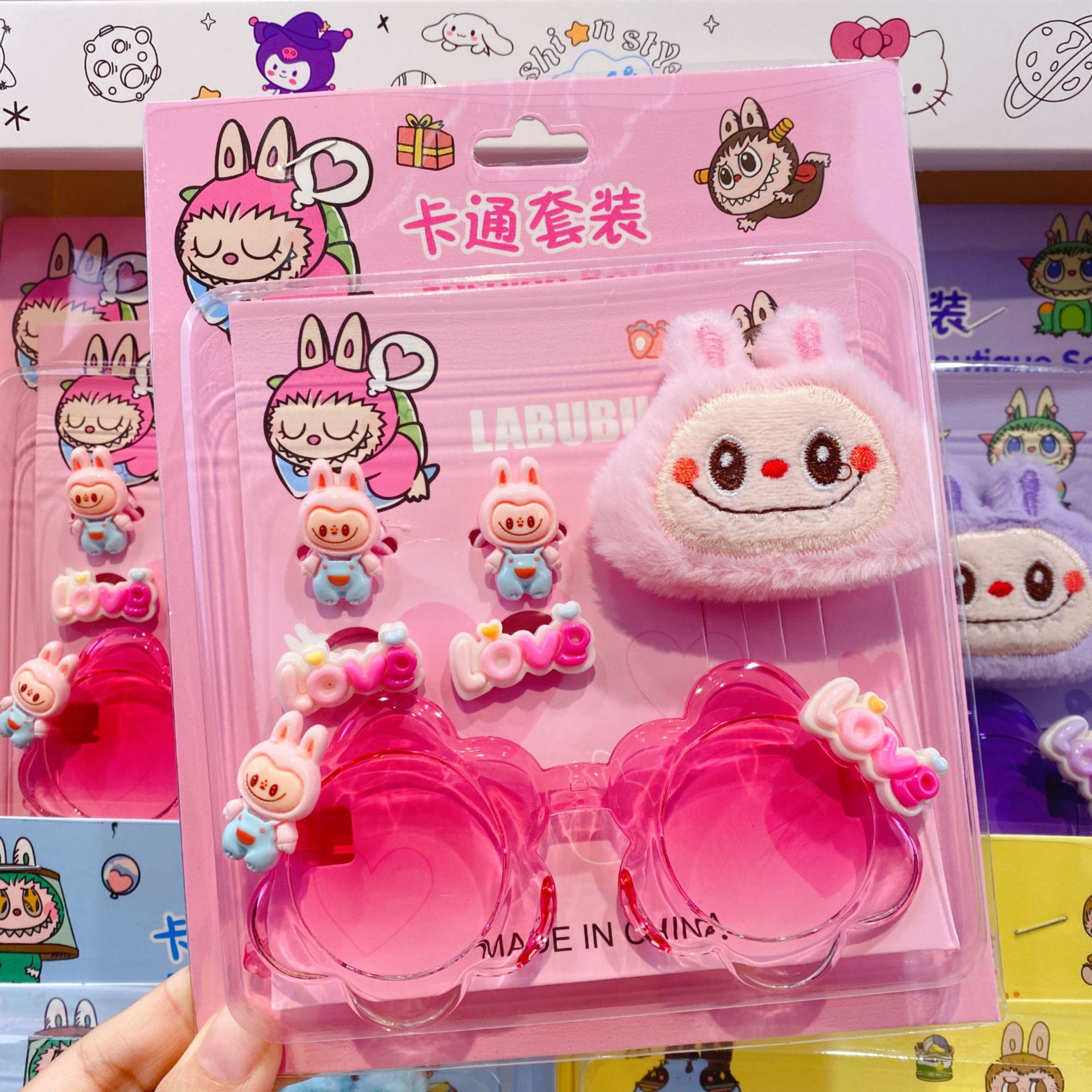 新款三丽鸥眼镜卡通皮筋发夹饰品套装可爱少女心装扮潮玩时尚精品详情34