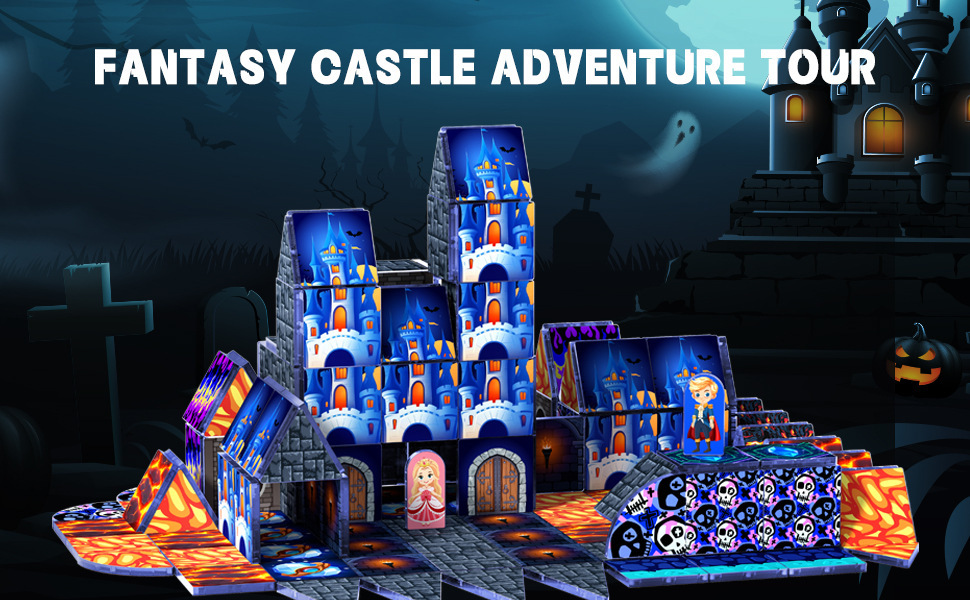 亚马逊新款儿童益智彩窗磁力片积木拼装搭建早教DIY玩具批发详情1