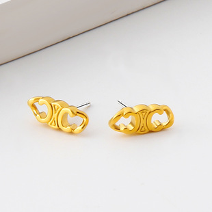 赛家CEL素圈指环女男冷淡风镂空字母戒指欧美百搭镀18K金情侣对戒详情17