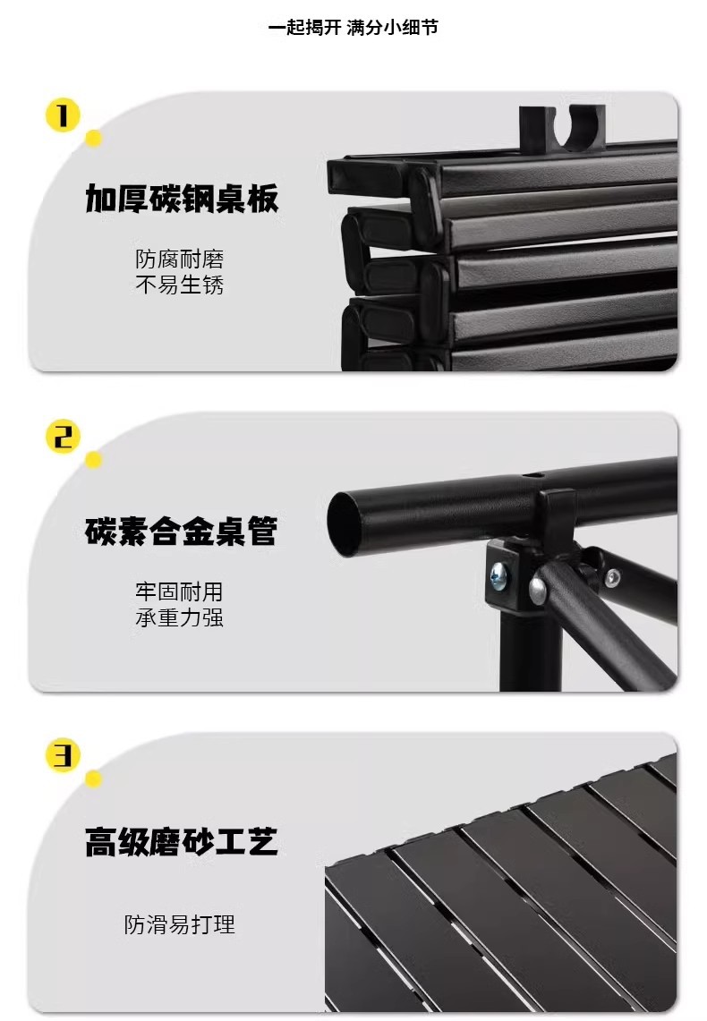 户外折叠桌椅套装休闲躺椅便携式靠背懒人多功能露营桌椅家用凳子详情21