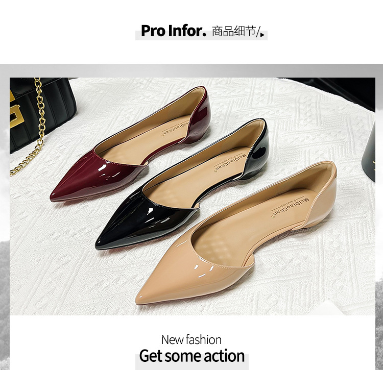 2024新款春秋法式内增高尖头侧空平底鞋女浅口百搭通勤单鞋漏脚趾详情2