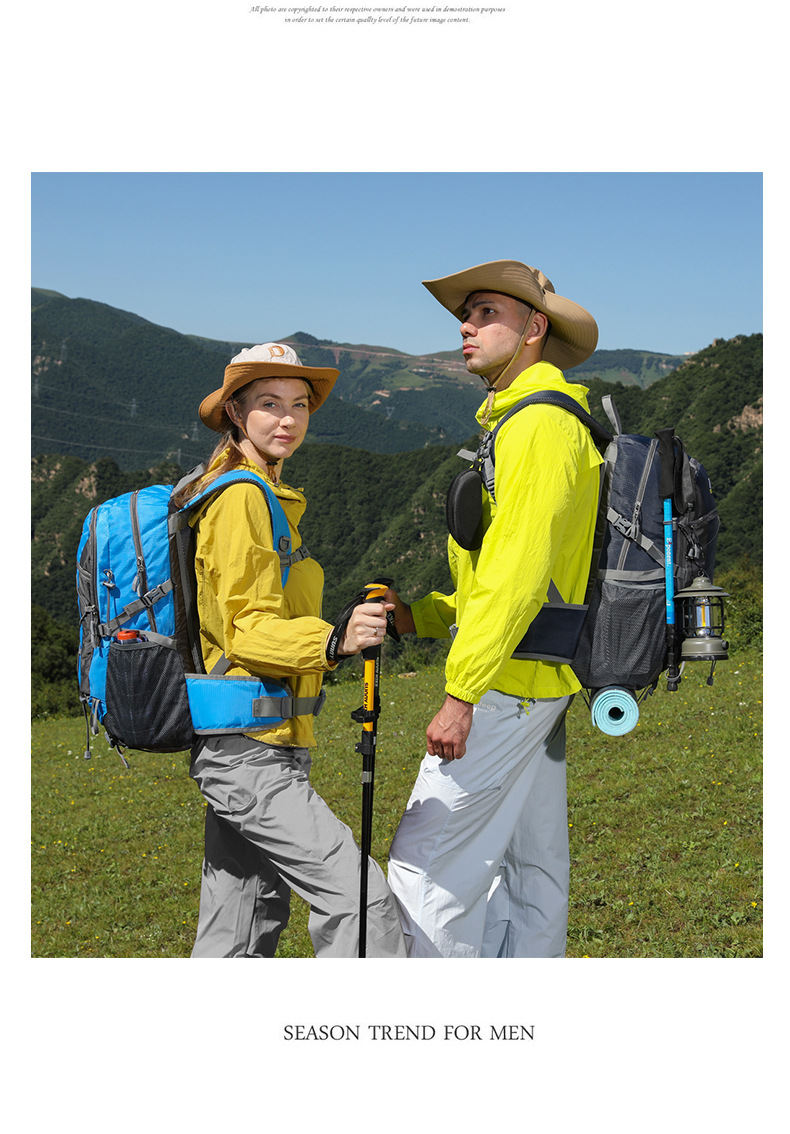 New fashionable outdoor mountaineering large-capacity lightweight hiking fitness travel bag, simple backpack for junior and senior high school students pic 20