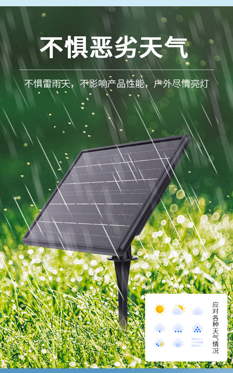 供应户外太阳能光控灯串电池板1.5W太阳能电池盒有线连接器塑料壳详情12