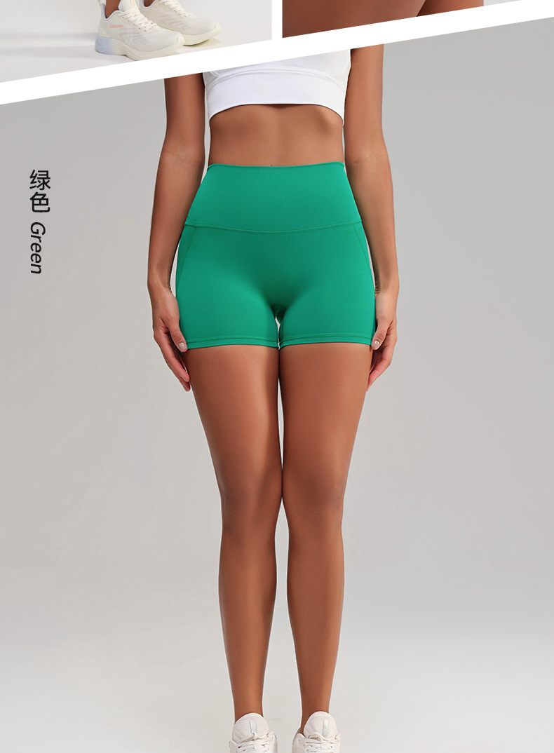 No underpants, high-waisted peach hips, high-elastic hot pants, no embarrassing lines, sports shorts, running, fitness, yoga pants for women pic 37