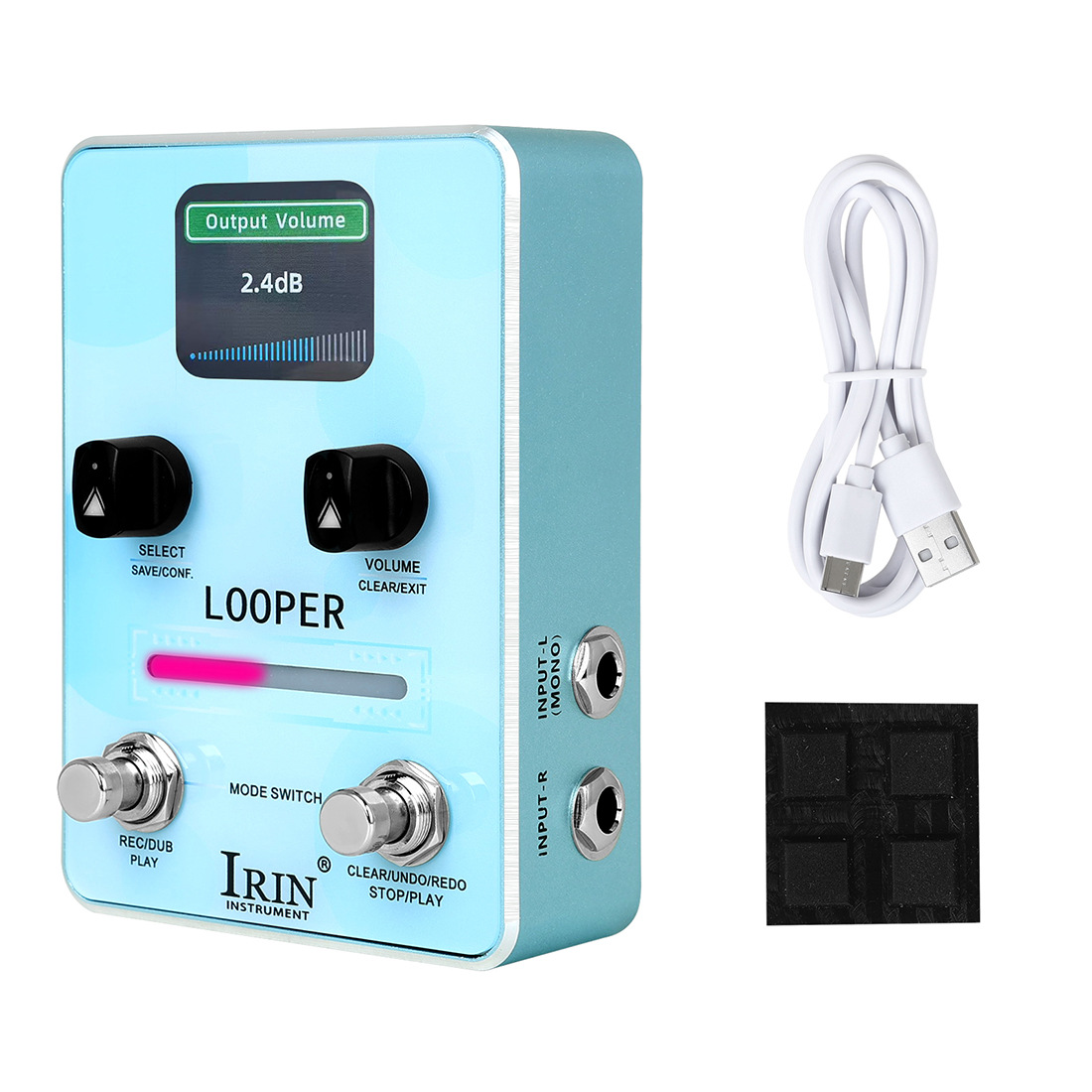 IRIN单块效果器踏板XS-02乐句录音效果器LOOP循环吉他效果器跨境详情9