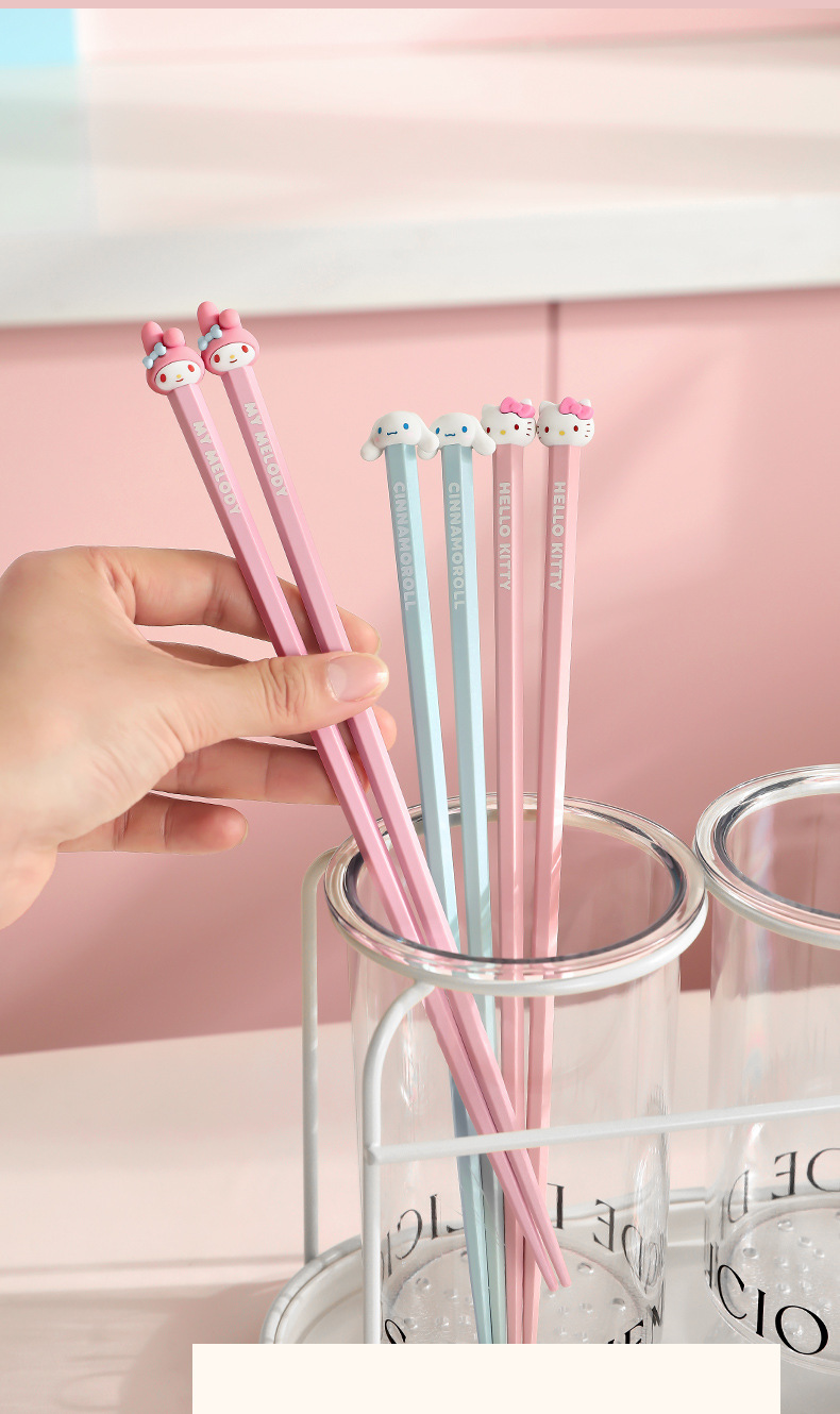 2024年三丽鸥筷子家用高颜值高档轻奢单人装一人一双日常可爱专用防霉详情8