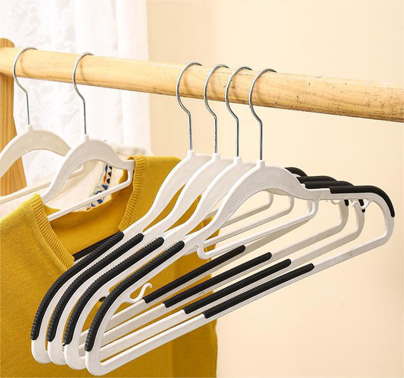 家用晾衣架挂衣衣橱无痕防滑衣服架防衣柜肩角双位批发干湿两用详情1