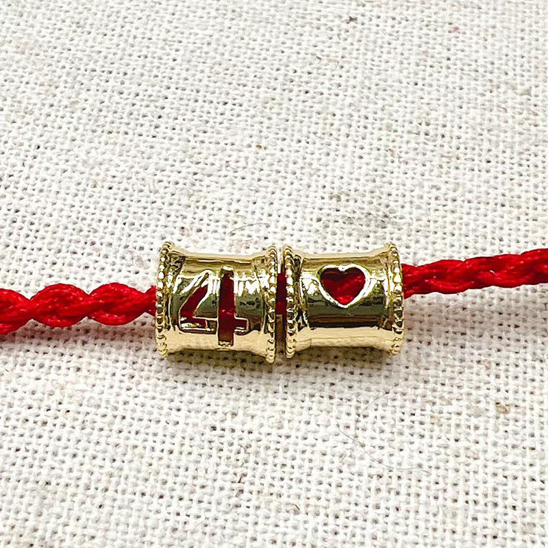 Copper-plated real gold, small waist, digital heart, beaded and decorated, bucket beads, tube beads, DIY bracelet, necklace, beaded arrangement and beaded transportation pic 10