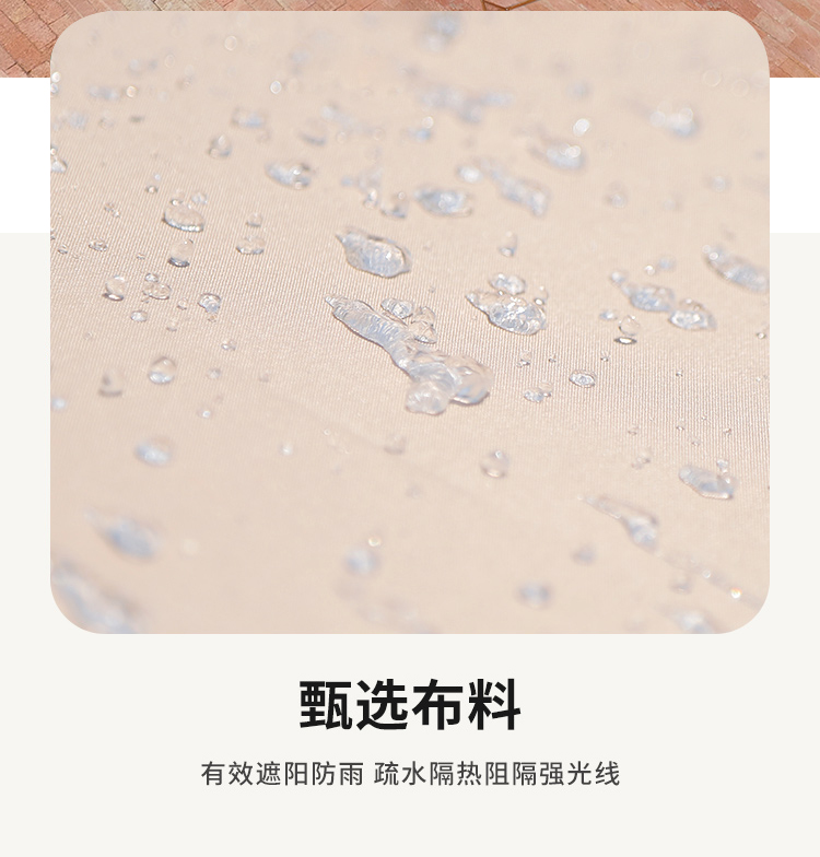 xh户外三头遮阳伞花园庭院伞露台外摆太阳伞室外露天商用摆摊中柱详情6