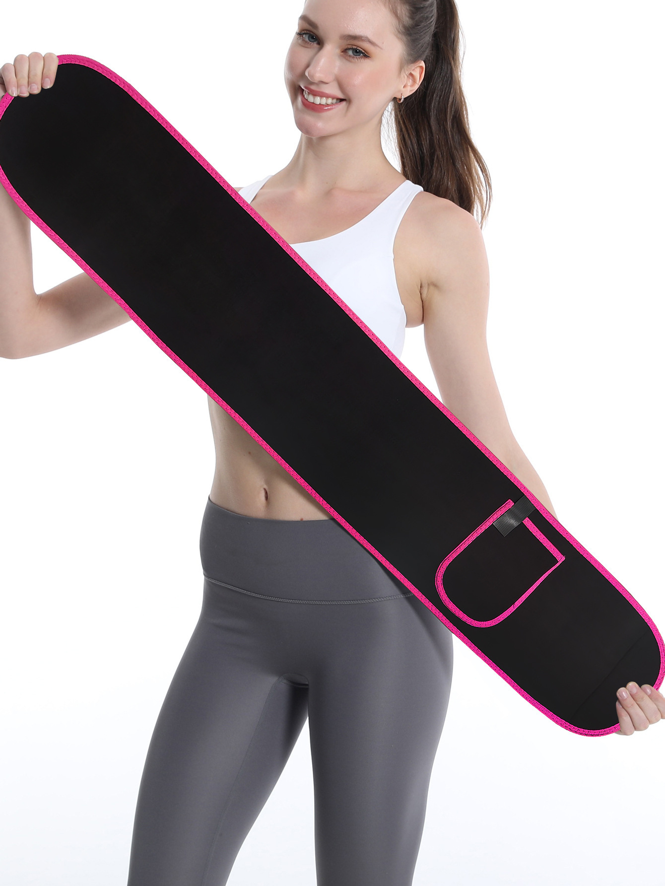 X Cross-border best-selling abdominal tightening belt, sauna sweat-absorbing belt, body-shaping belt, mobile phone bag, silver ion waist seal belt pic 4