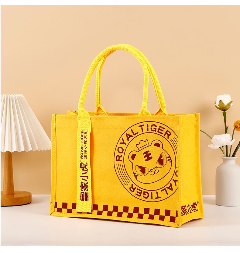 Customized three-dimensional canvas bags, LOGO advertisements, training ribbon tote bags, large-capacity cotton bags for schools and institutions pic 15