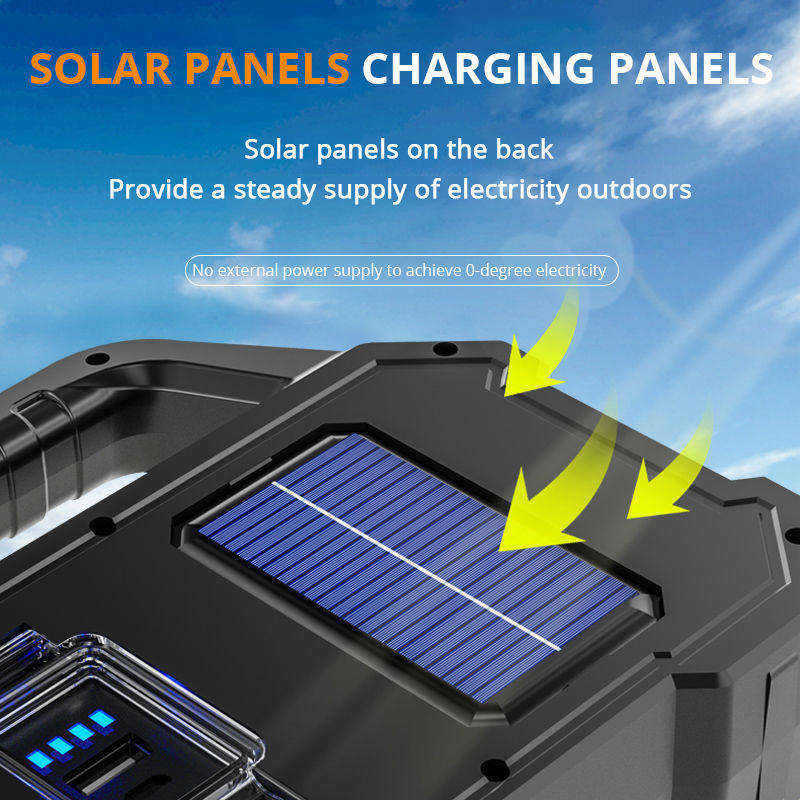 New cross-border LED multi-functional solar charging portable lamp, strong outdoor high-power ultra-bright long-range camping pic 3