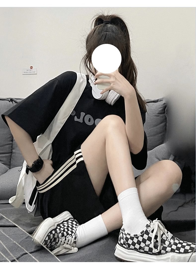 运动短裤女夏季薄款五分宽松直筒高腰阔腿显瘦纯棉跑步休闲裤详情4